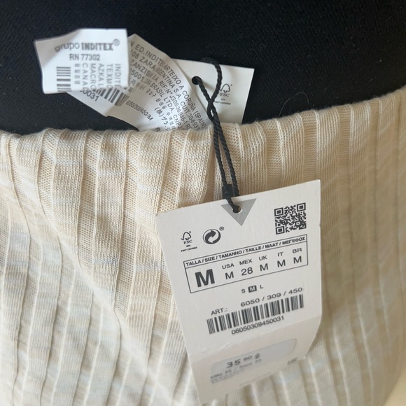 New Zara Elegant Cream Women's Longline Cardigan and Pants Set - Picture 9 of 10